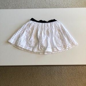Milly Minis Checkered Skirt Size 7 (White)